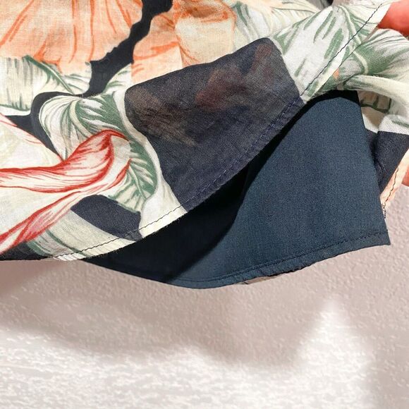 Ann Taylor One Shoulder Asymmetrical Ruffle Blouse Women’s Small Tropical Top - Picture 2 of 7